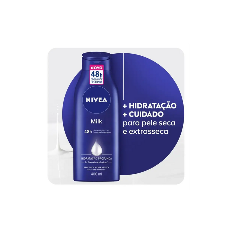 NIVEA LOÇÃO HIDRATANTE MILK PELE SECA A EXTRASSECA 400ML