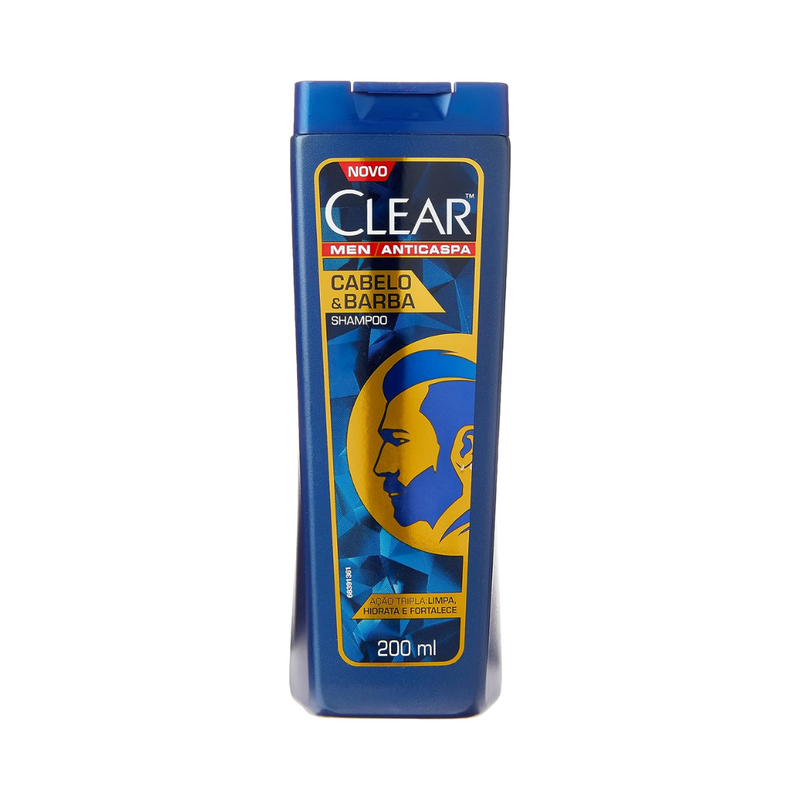 Shampoo Anticaspa Clear Men Cabelo&Barba com 200ml